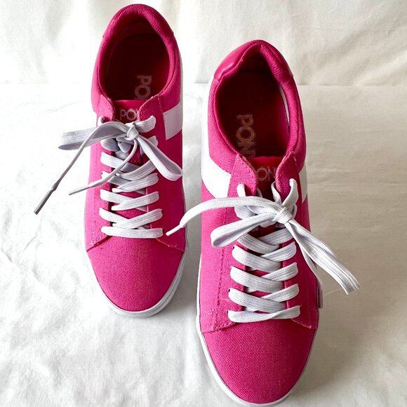 Women's Pony Pink and White Top Star Lo-Core Canvas Sneakers, Size 8.5, EC! - Picture 6 of 12